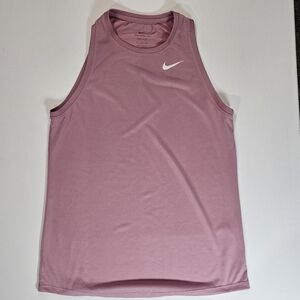 Nike Athletic Tank Top Womens Small Rose White Check Mark Pickleball Activewear